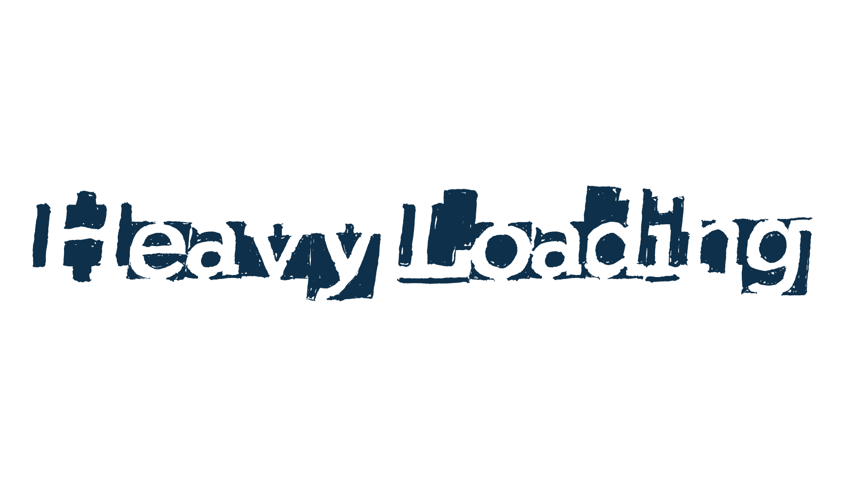 Heavy Loading, eroded font preview