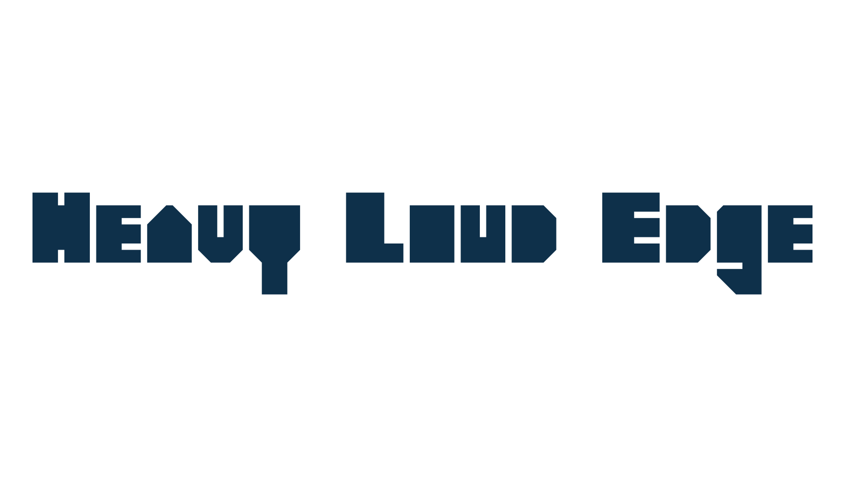 Heavy Loud Edge, techno square sci-fi font preview