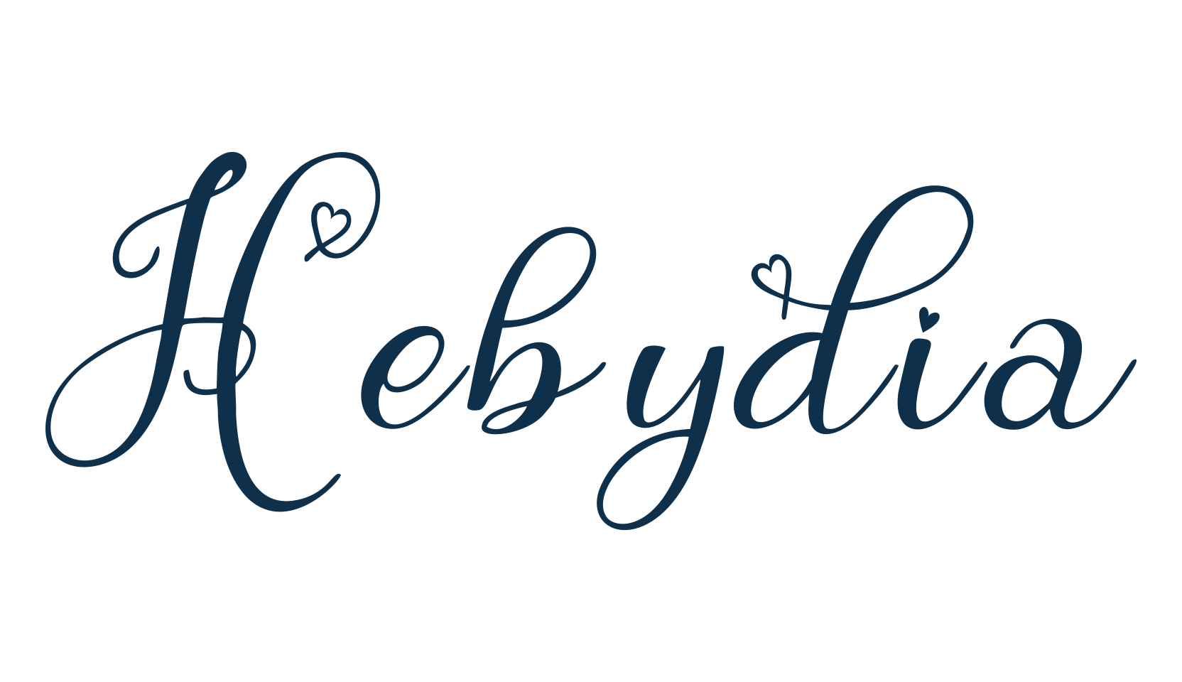 Hebydia, calligraphy font preview