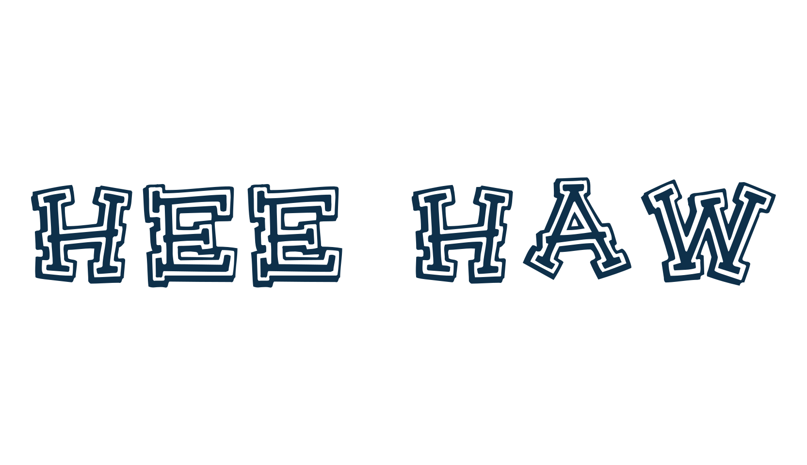 Hee Haw, fancy western decorative font preview