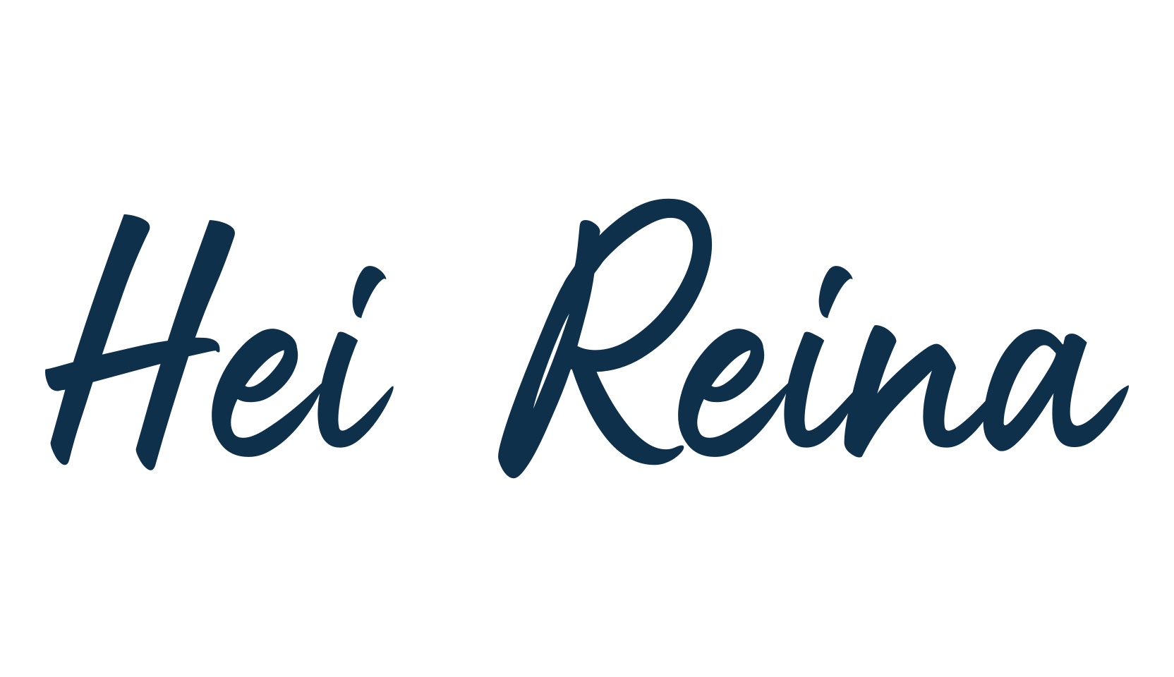 Hei Reina, handwriting font preview