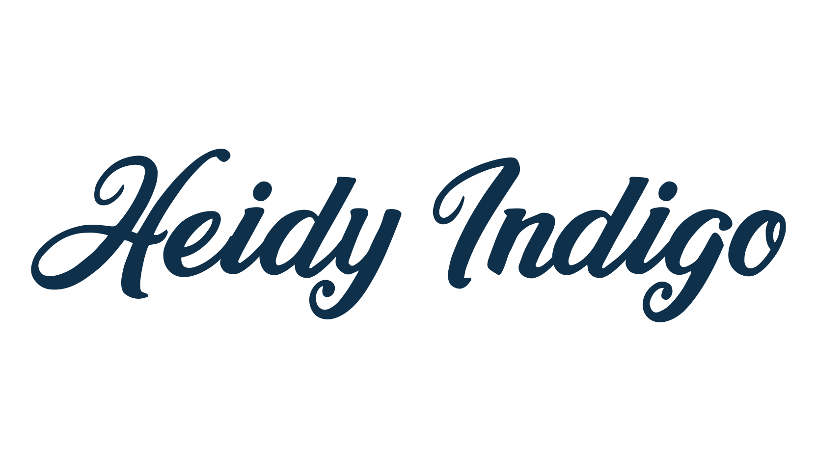Heidy Indigo, fancy various decorative script calligraphy font preview