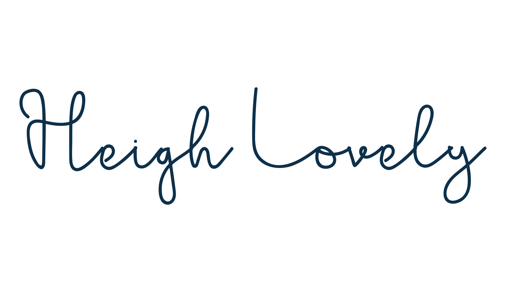 Heigh Lovely, handwriting font preview