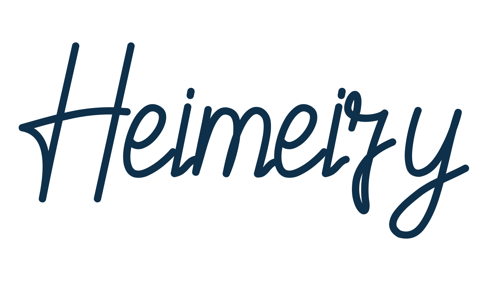 Heimeiry, handwriting font preview
