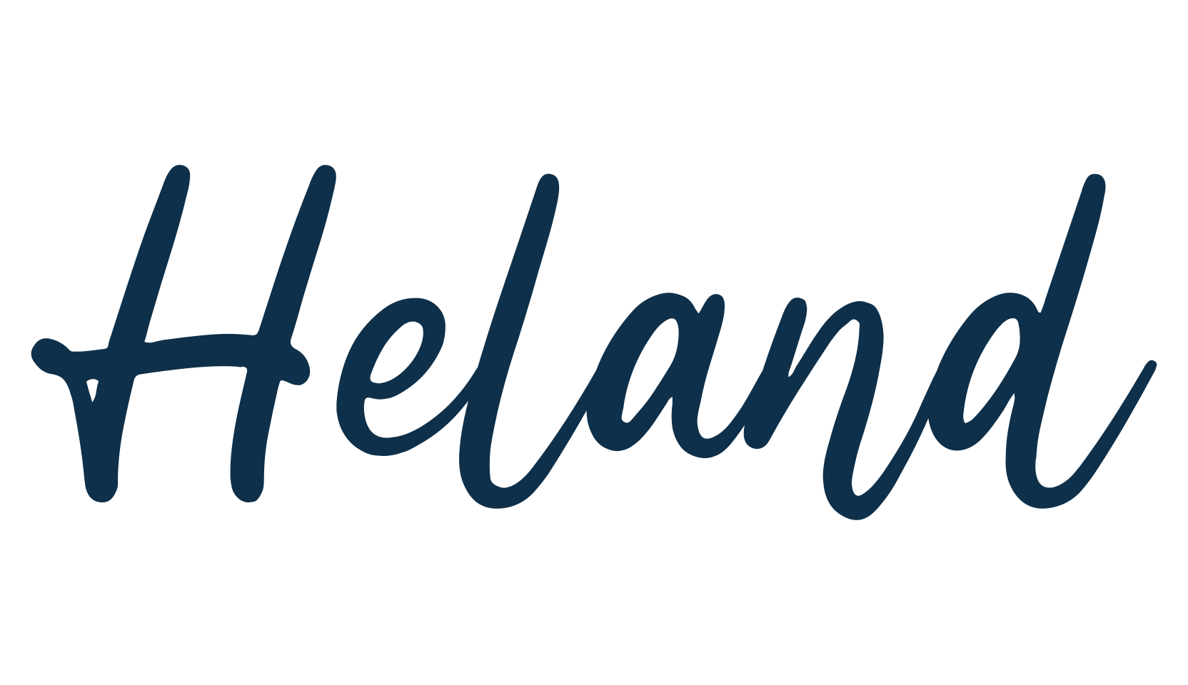 Heland, handwriting font preview