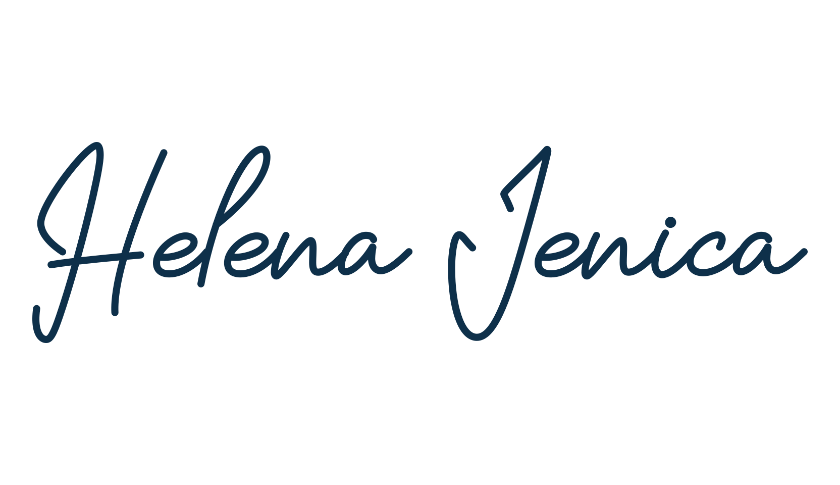 Helena Jenica, handwriting font preview