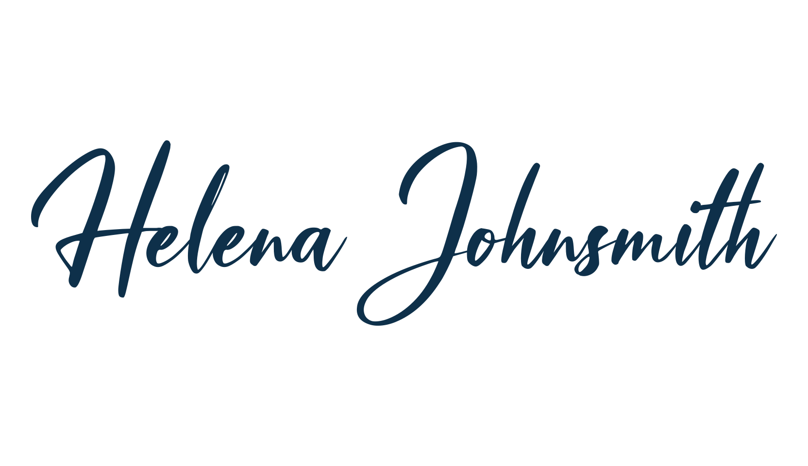 Helena Johnsmith, script handwritten fancy decorative calligraphy font preview
