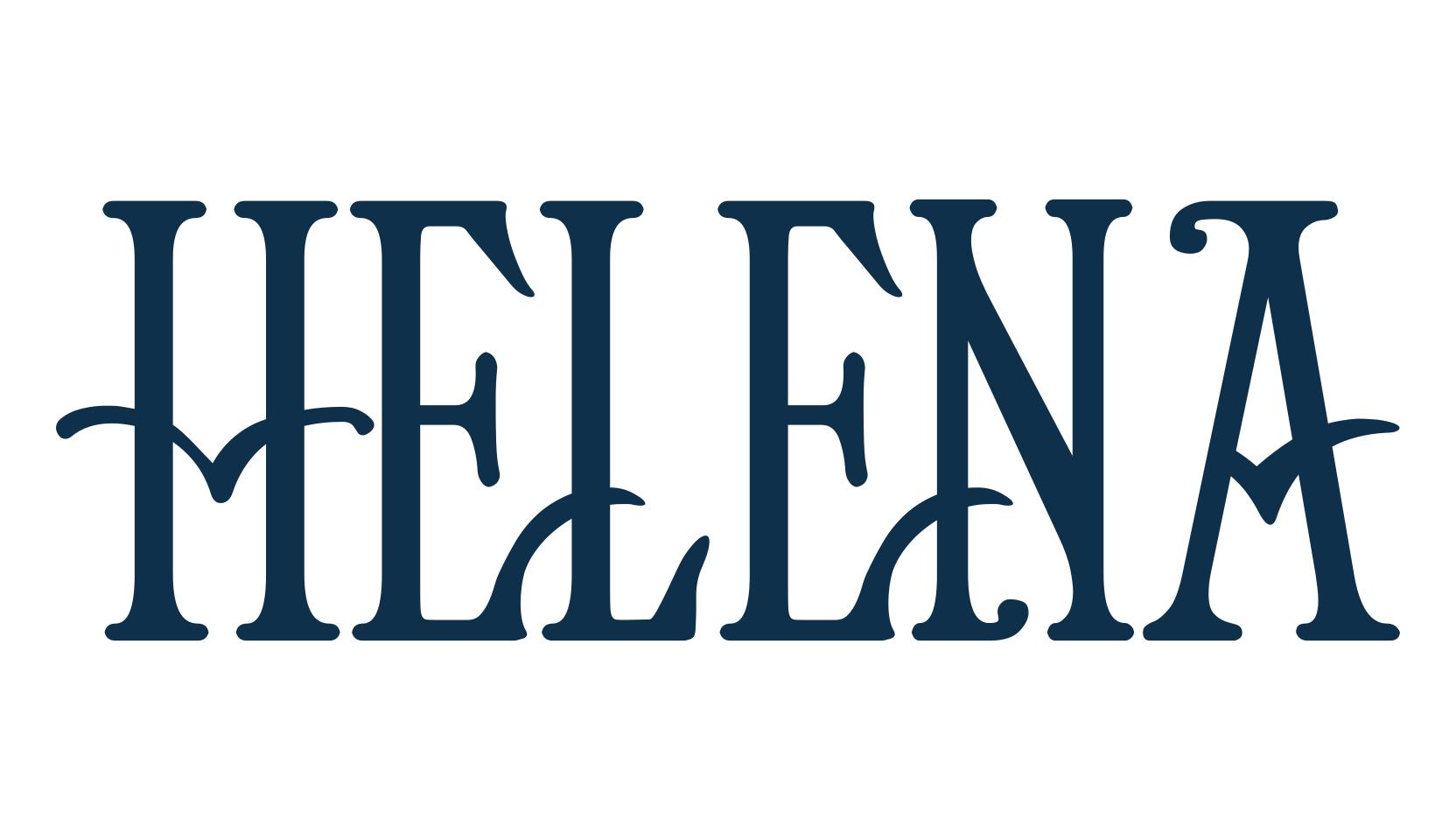 Helena (helena), retro font preview