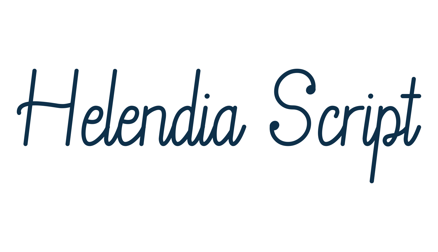 Helendia Script, various font preview
