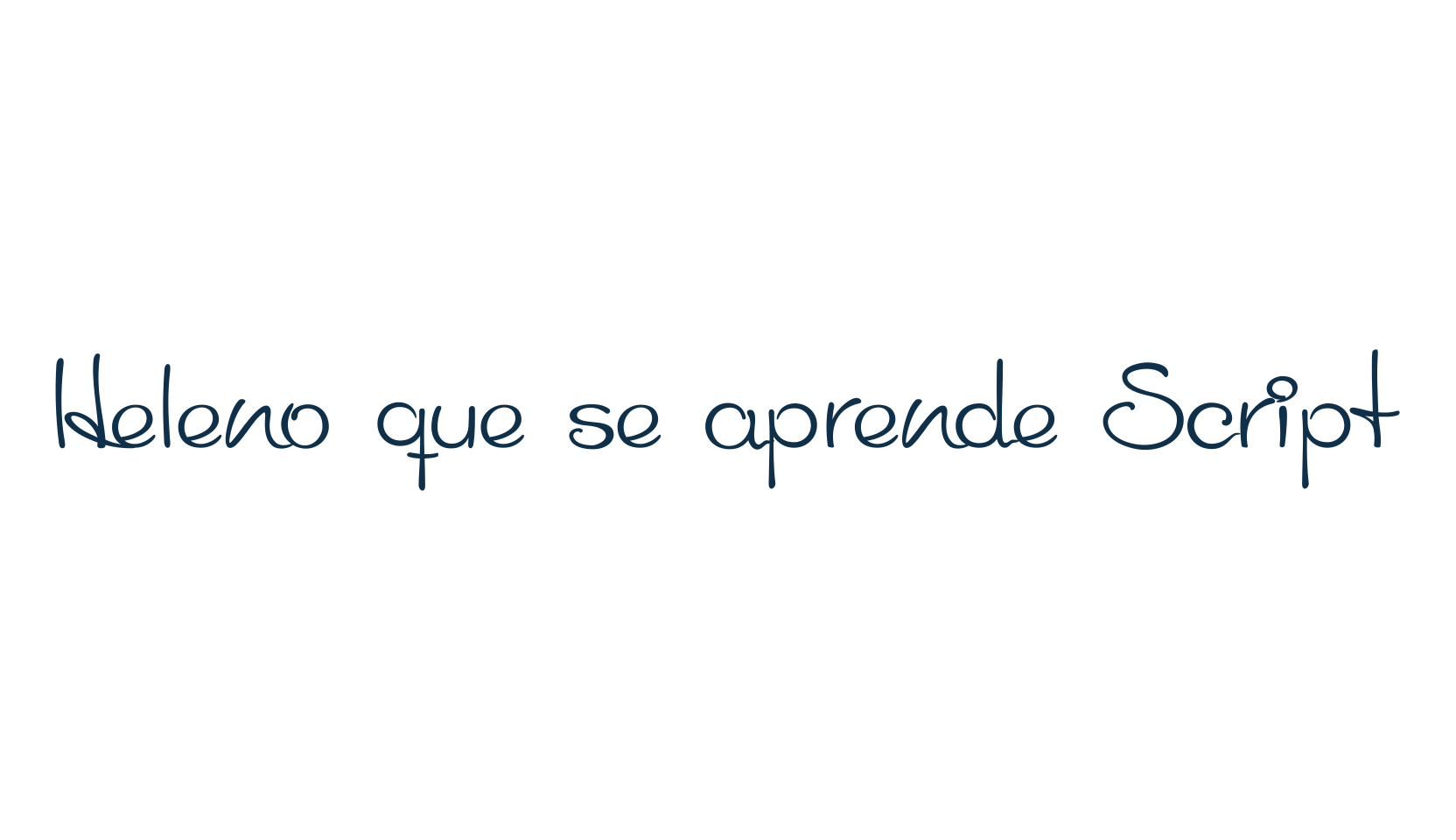 Heleno que se aprende Script, various font preview