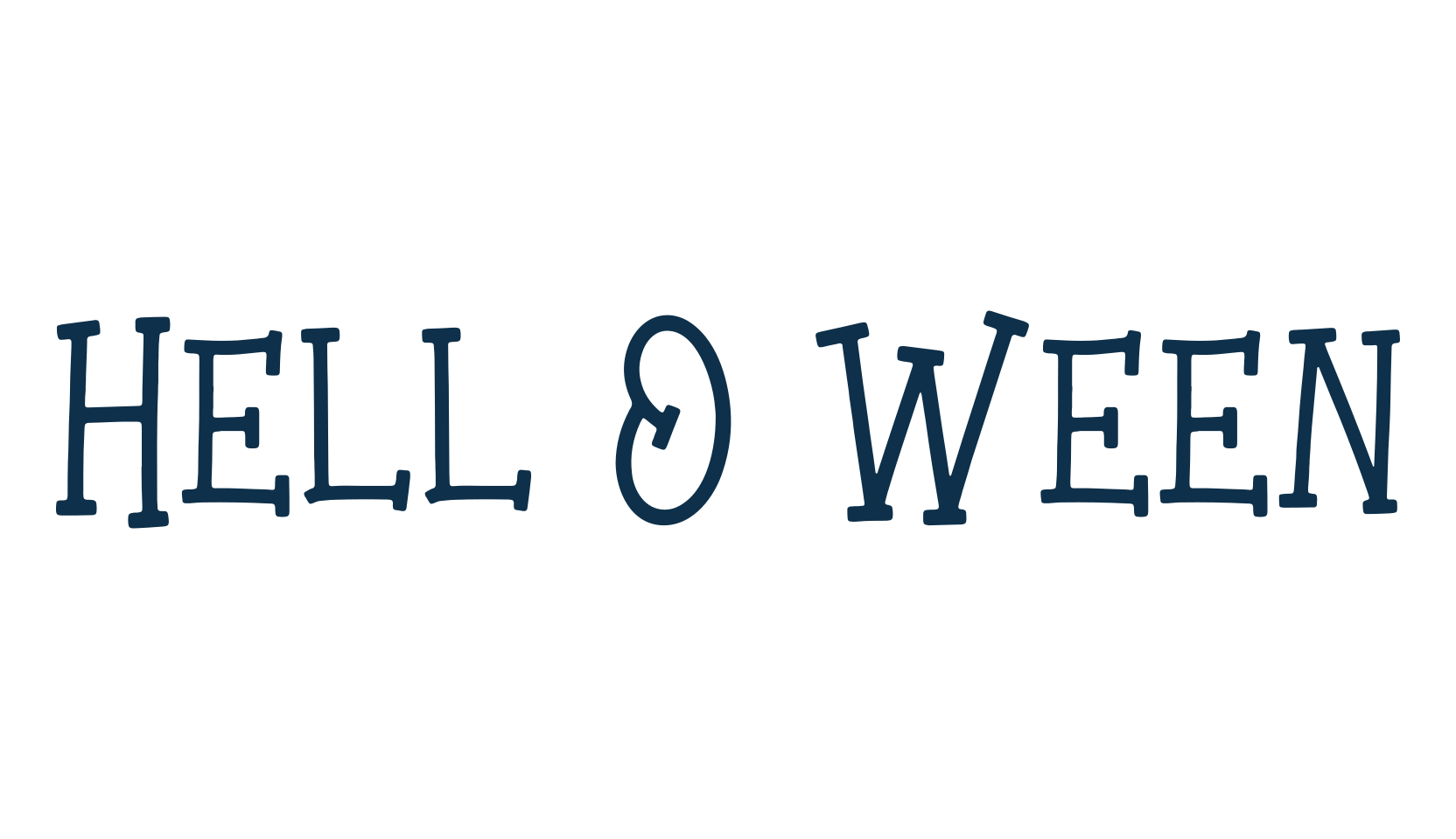 Hell O Ween, fancy decorative font preview