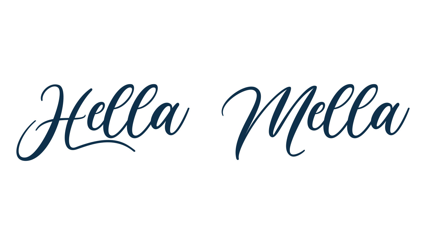 Hella Mella, calligraphy font preview