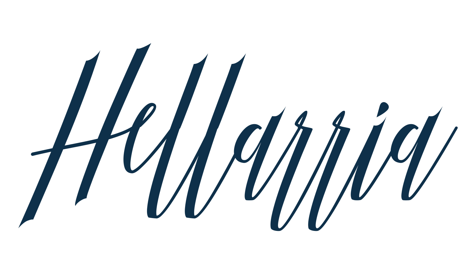 Hellarria, calligraphy font preview