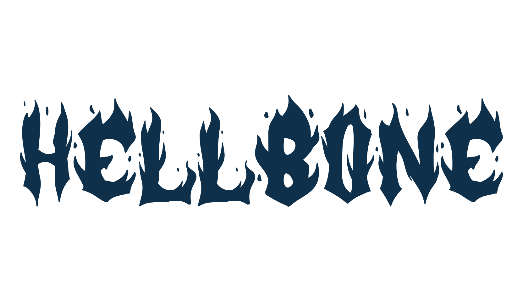 Hellbone, fire, ice font preview