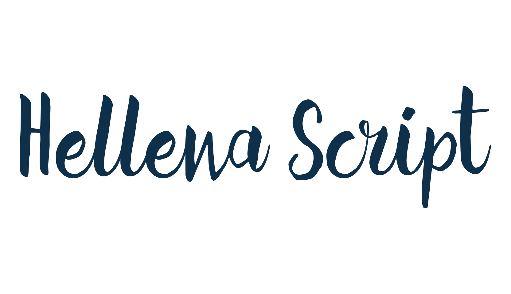 Hellena Script, handwriting font preview