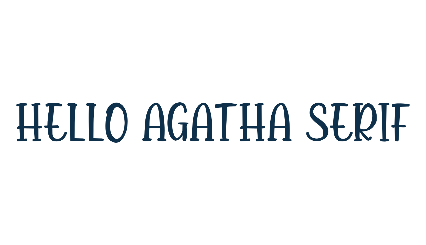 Hello Agatha Serif, cartoon font preview