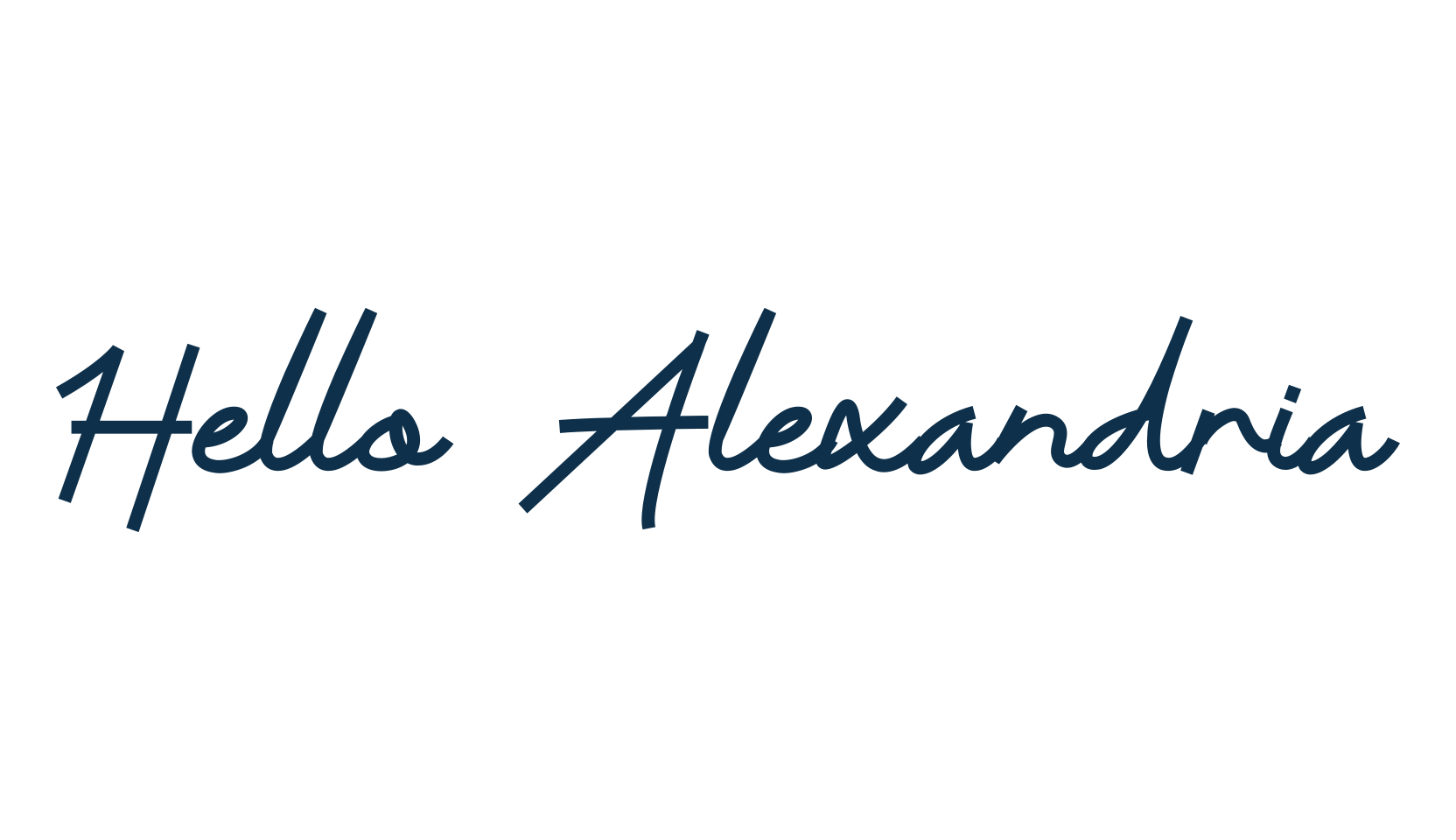 Hello Alexandria, fancy decorative font preview