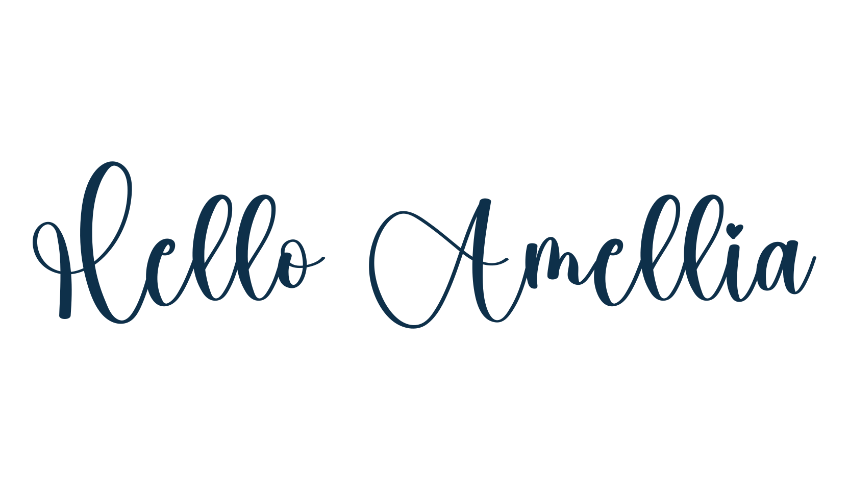 Hello Amellia (hello-amellia-3), script calligraphy fancy decorative font preview