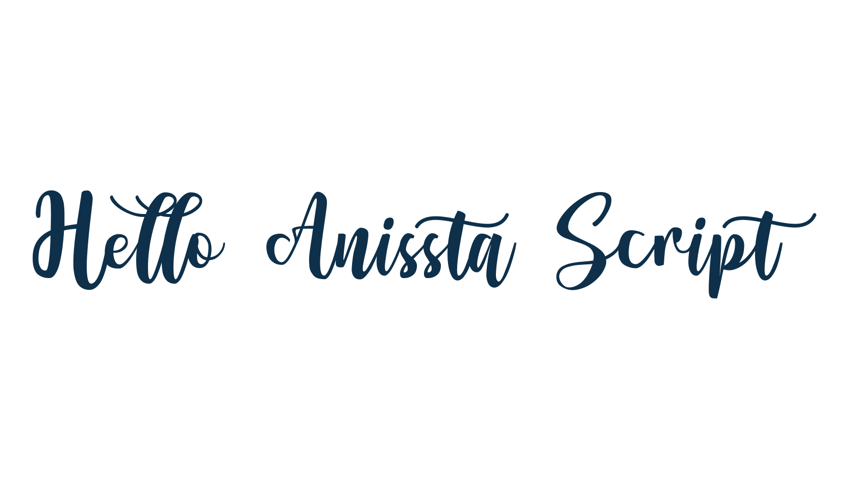 Hello Anissta Script, calligraphy font preview