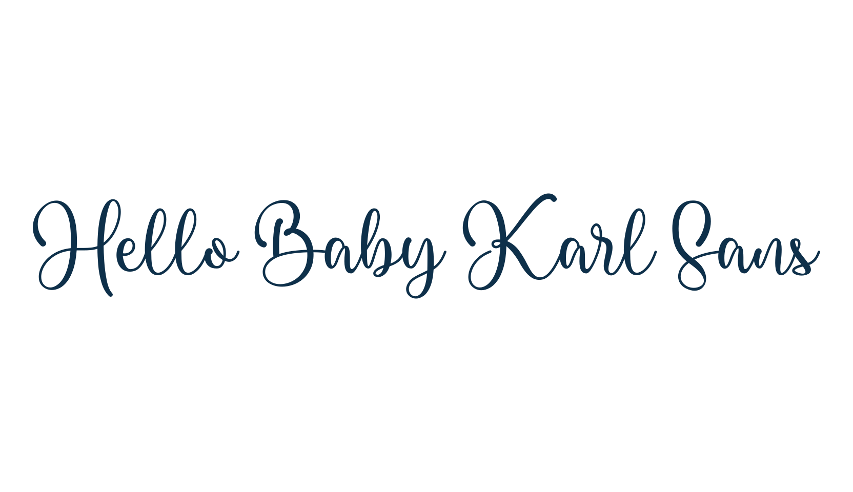 Hello Baby Karl Sans, various font preview