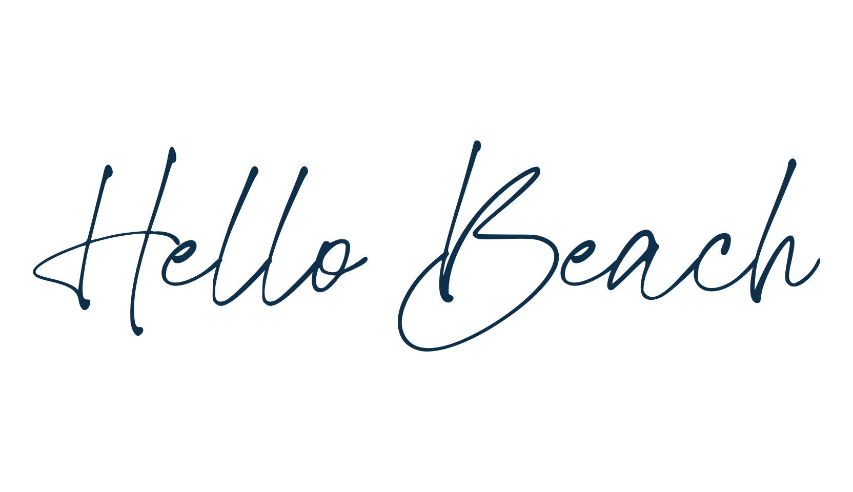 Hello Beach, script handwritten fancy decorative calligraphy font preview