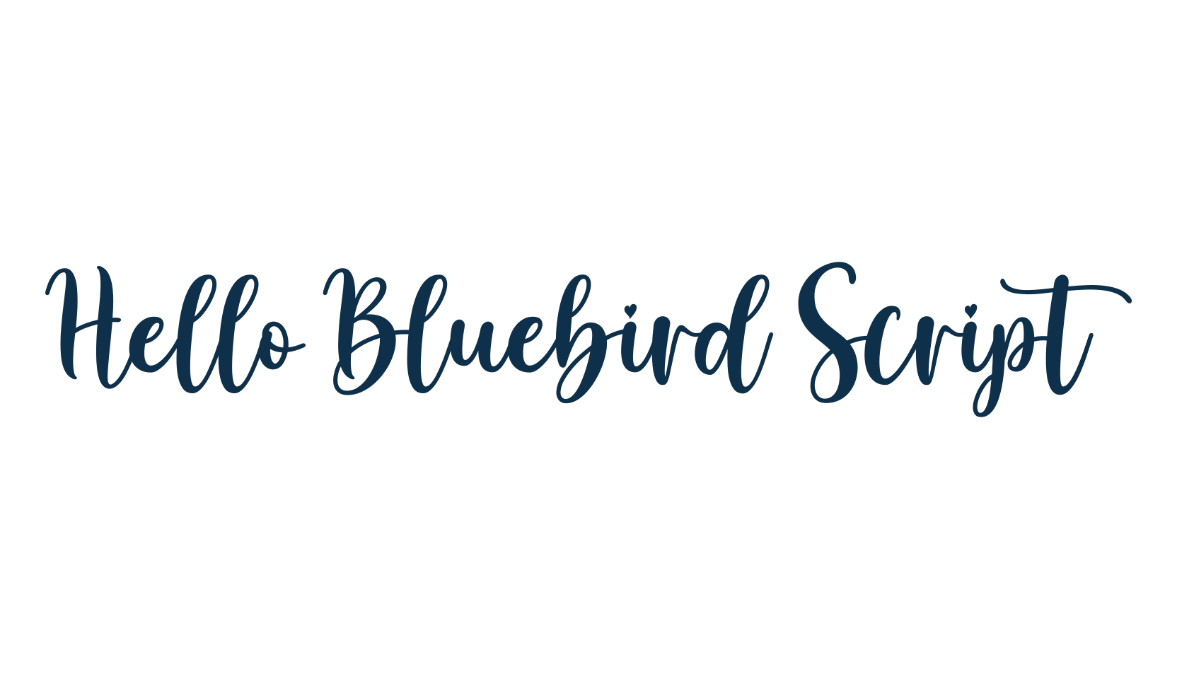 Hello Bluebird Script, script handwritten fancy decorative calligraphy font preview
