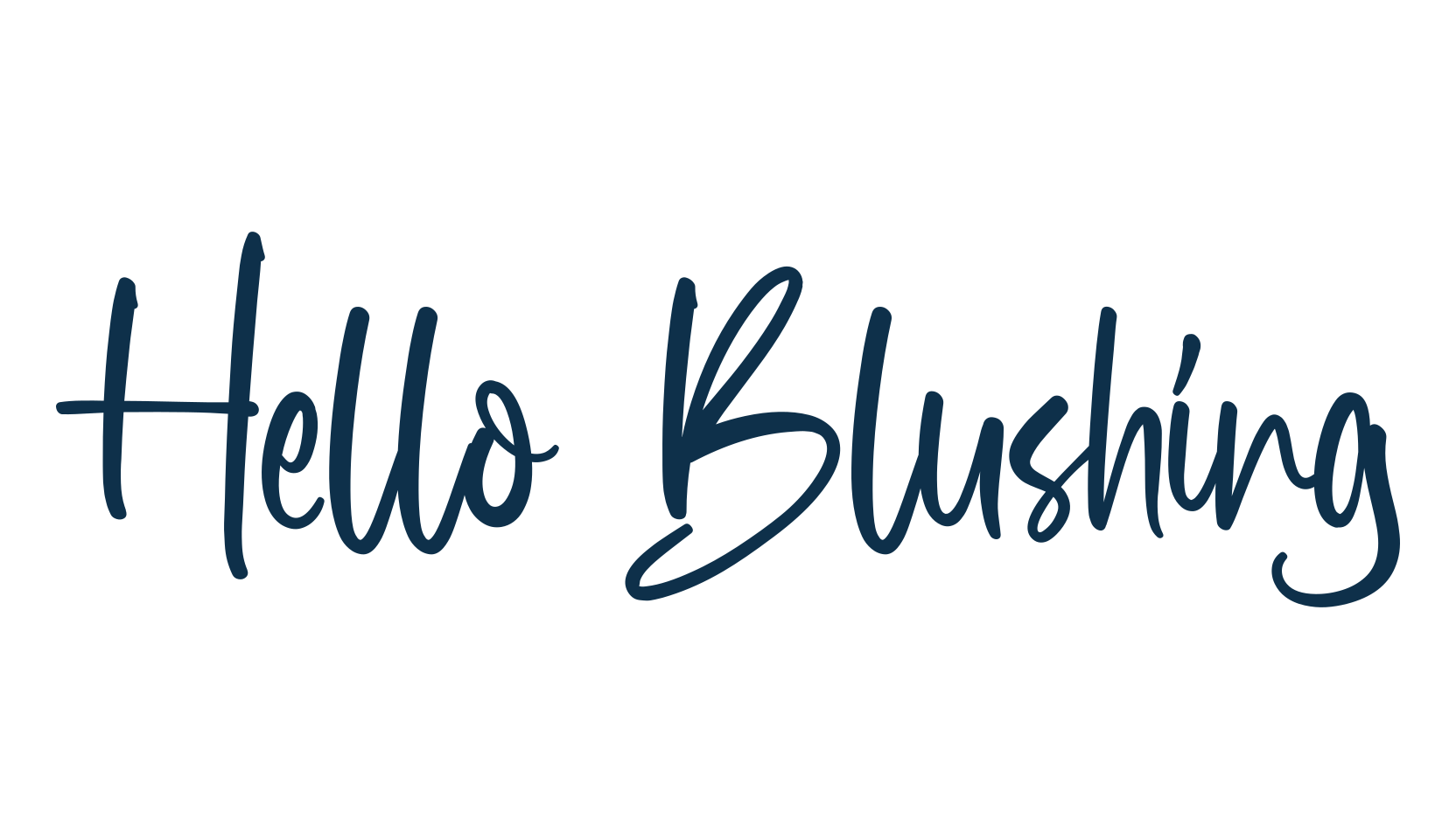 Hello Blushing, handwriting font preview