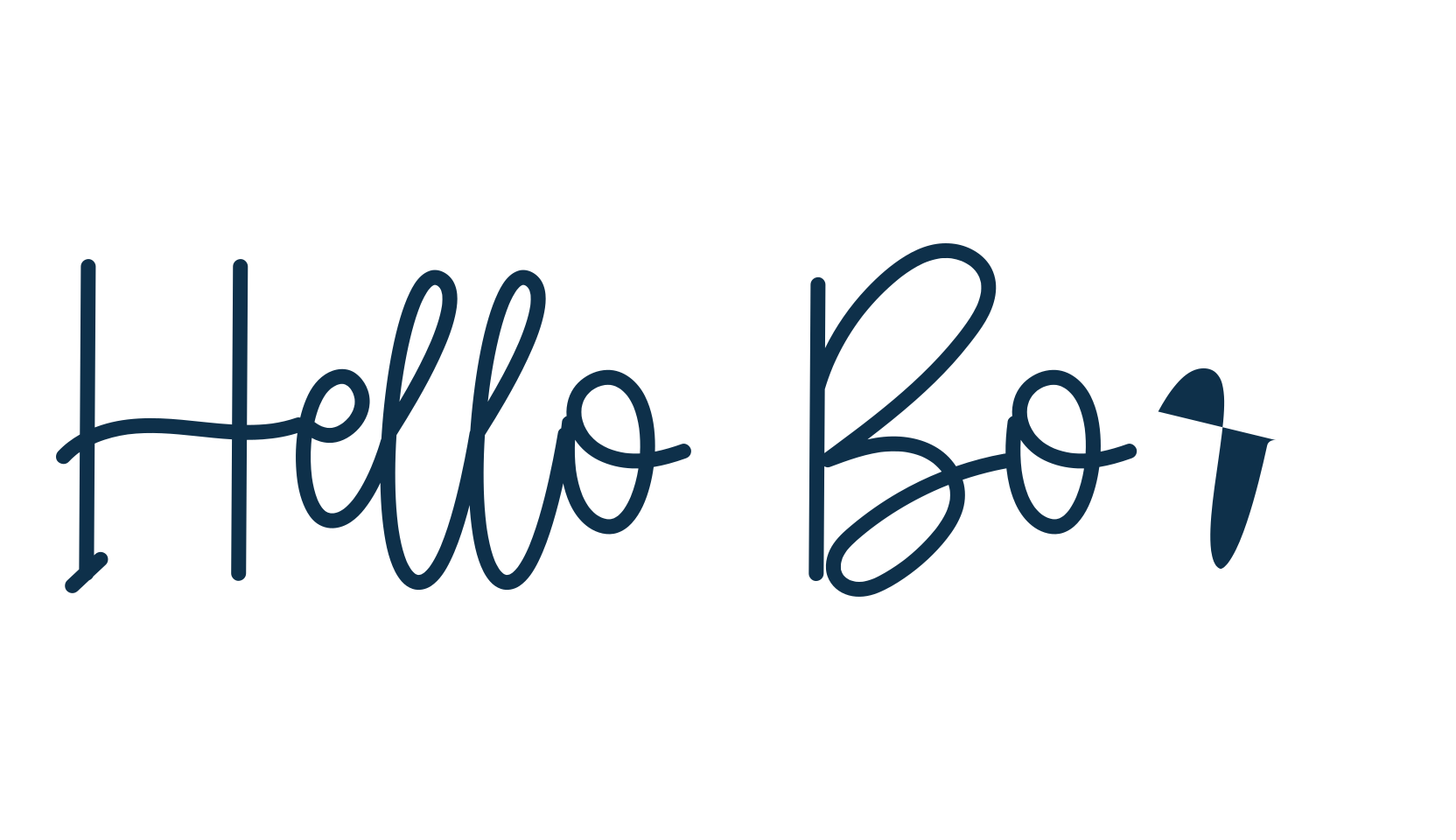 Hello Boho, handwriting font preview
