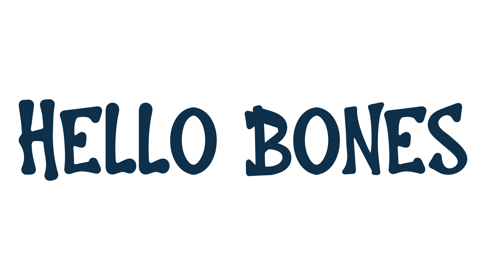 Hello Bones, display market font preview