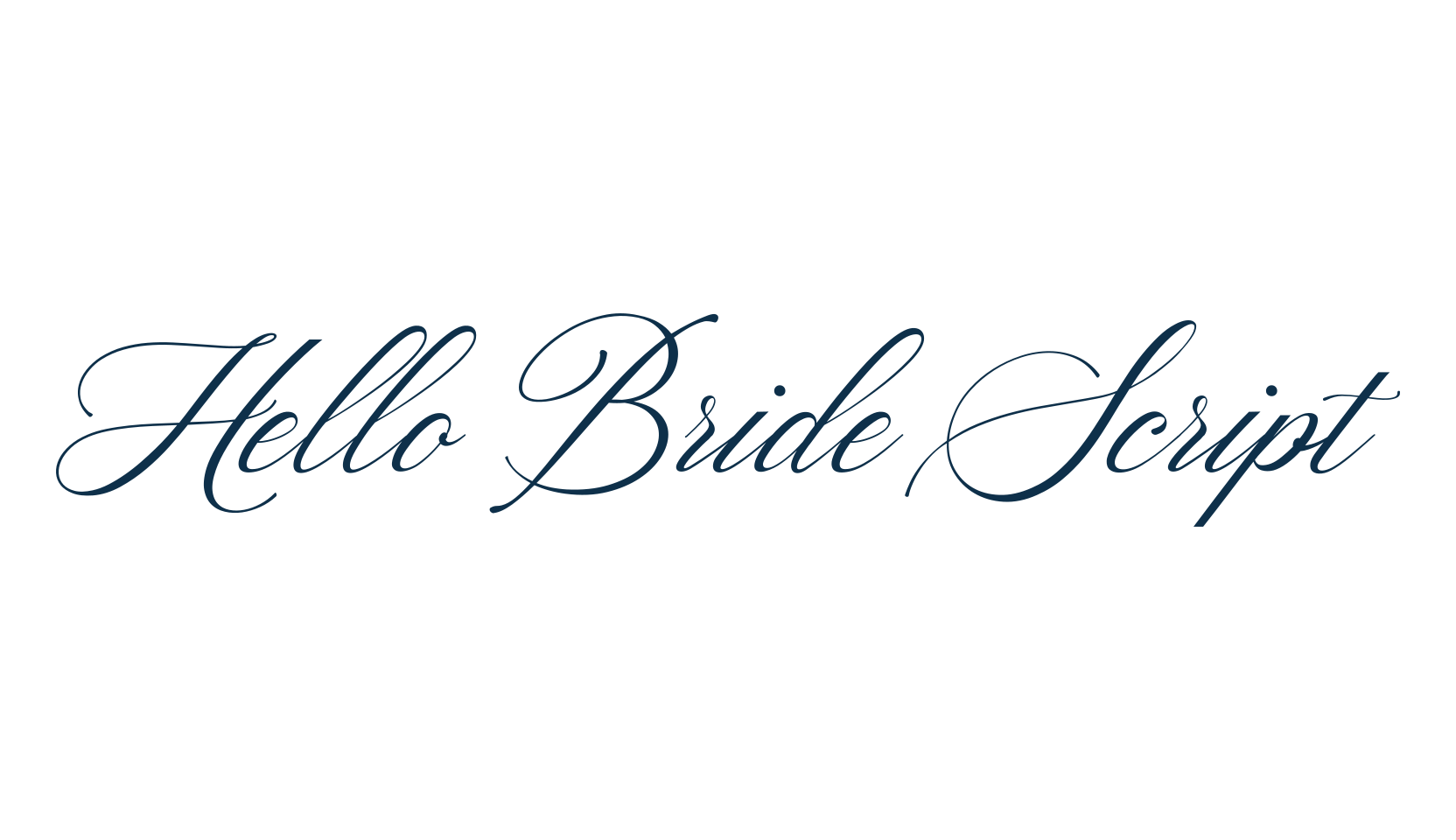 Hello Bride Script, calligraphy font preview