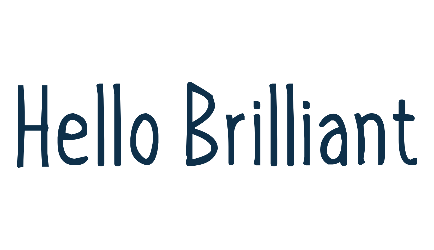 Hello Brilliant, handwriting font preview