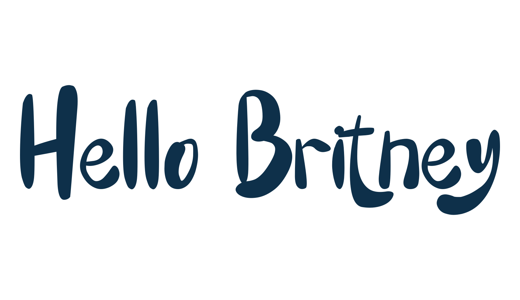 Hello Britney, fancy various decorative font preview