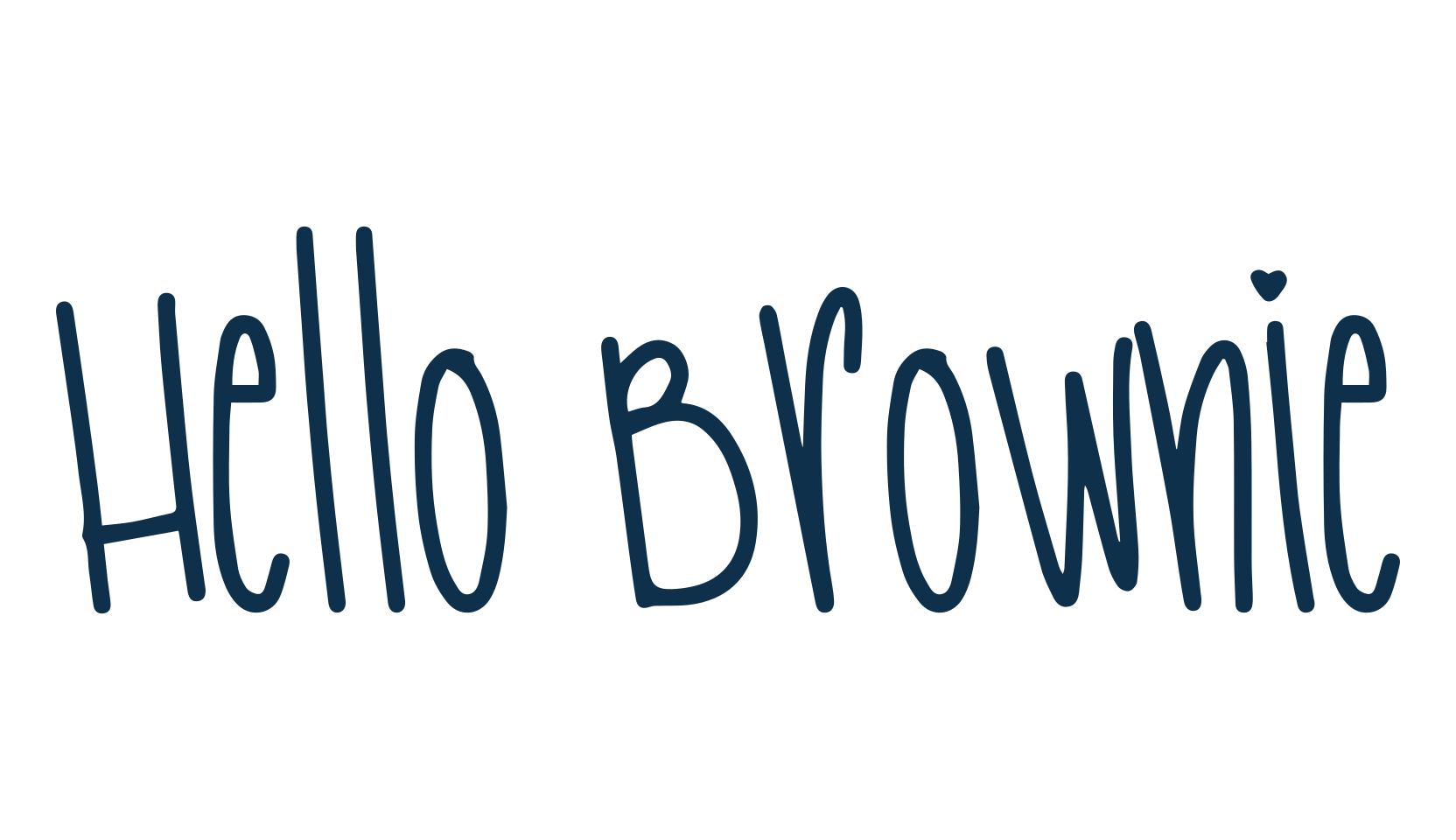 Hello Brownie, handwriting font preview