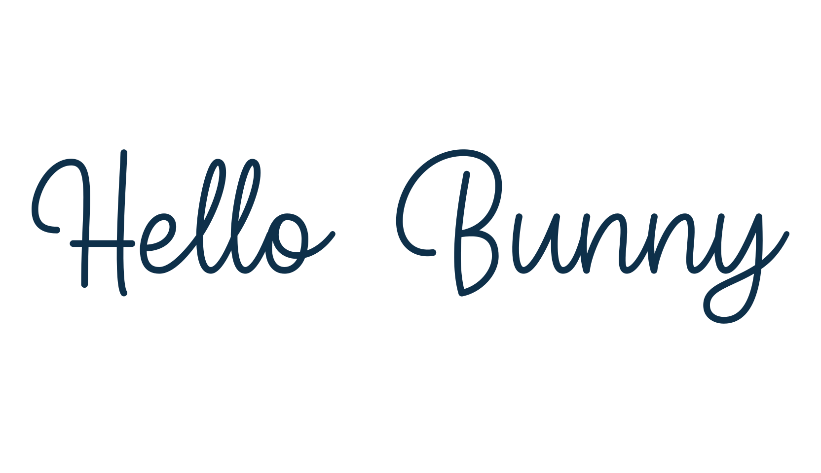 Hello Bunny (hello-bunny-2), handwriting font preview