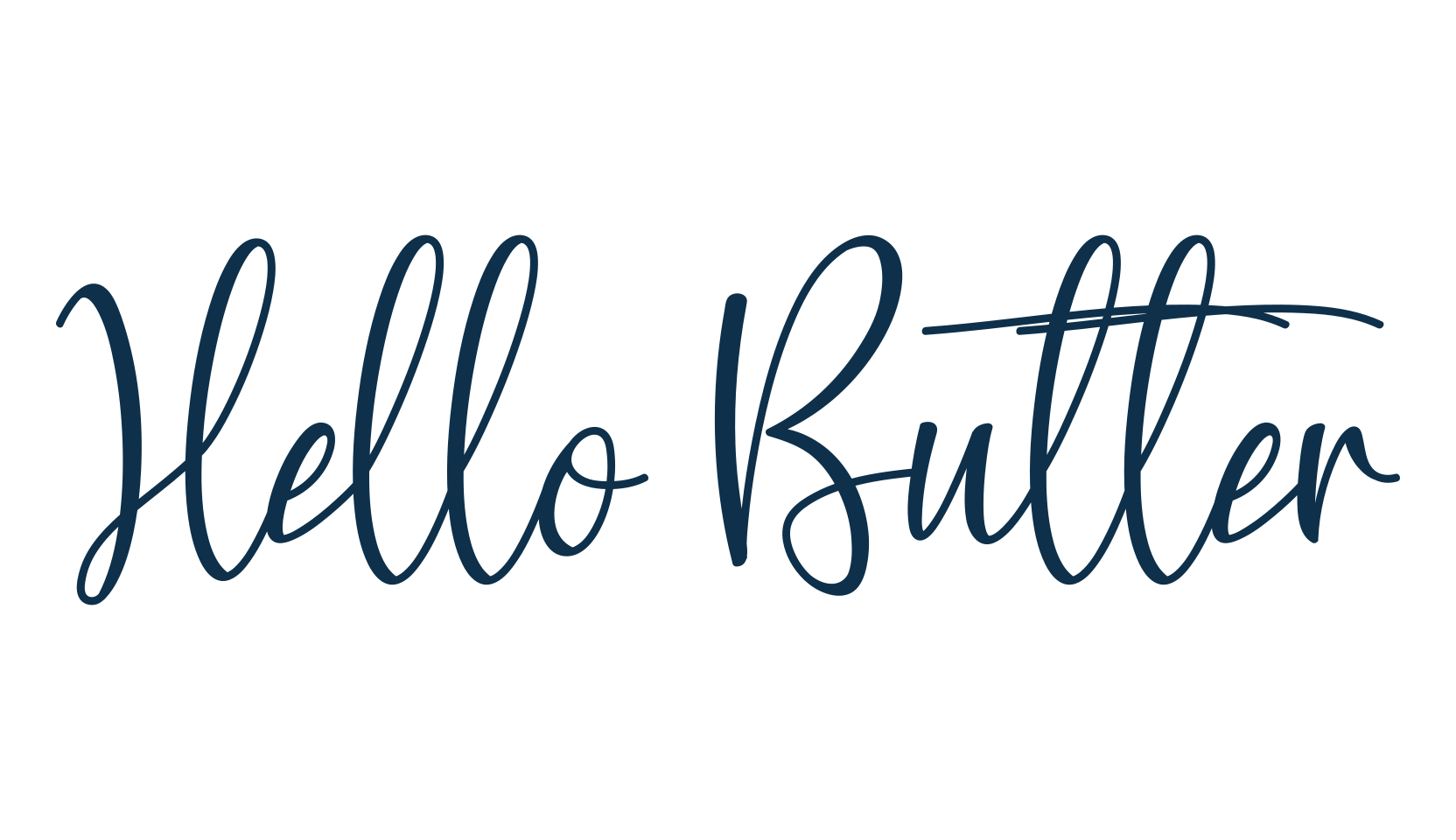 Hello Butter, handwriting font preview