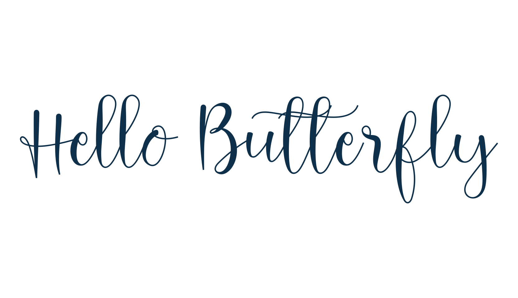 Hello Butterfly, script calligraphy fancy decorative font preview