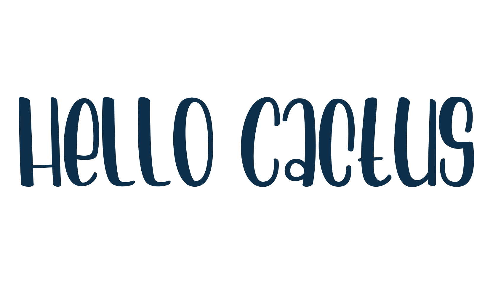 Hello Cactus, cartoon font preview