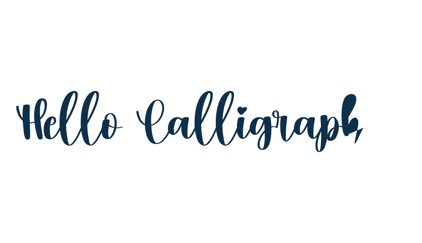 Hello Calligraphys, calligraphy font preview