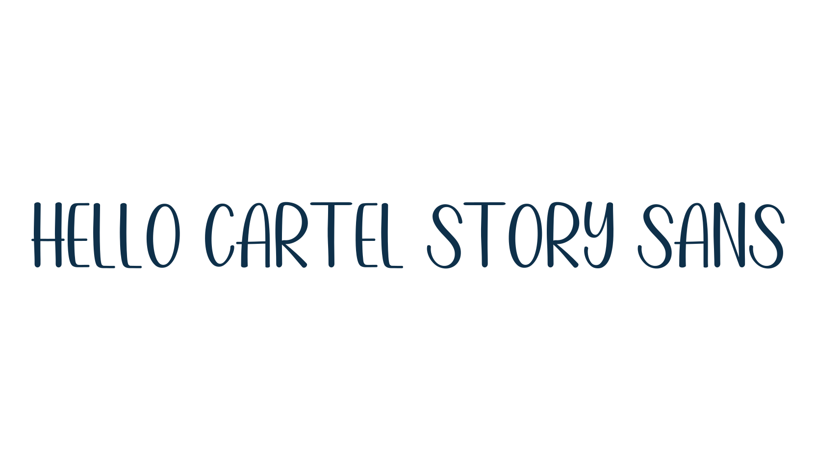 Hello Cartel Story Sans, script handwritten fancy decorative calligraphy font preview