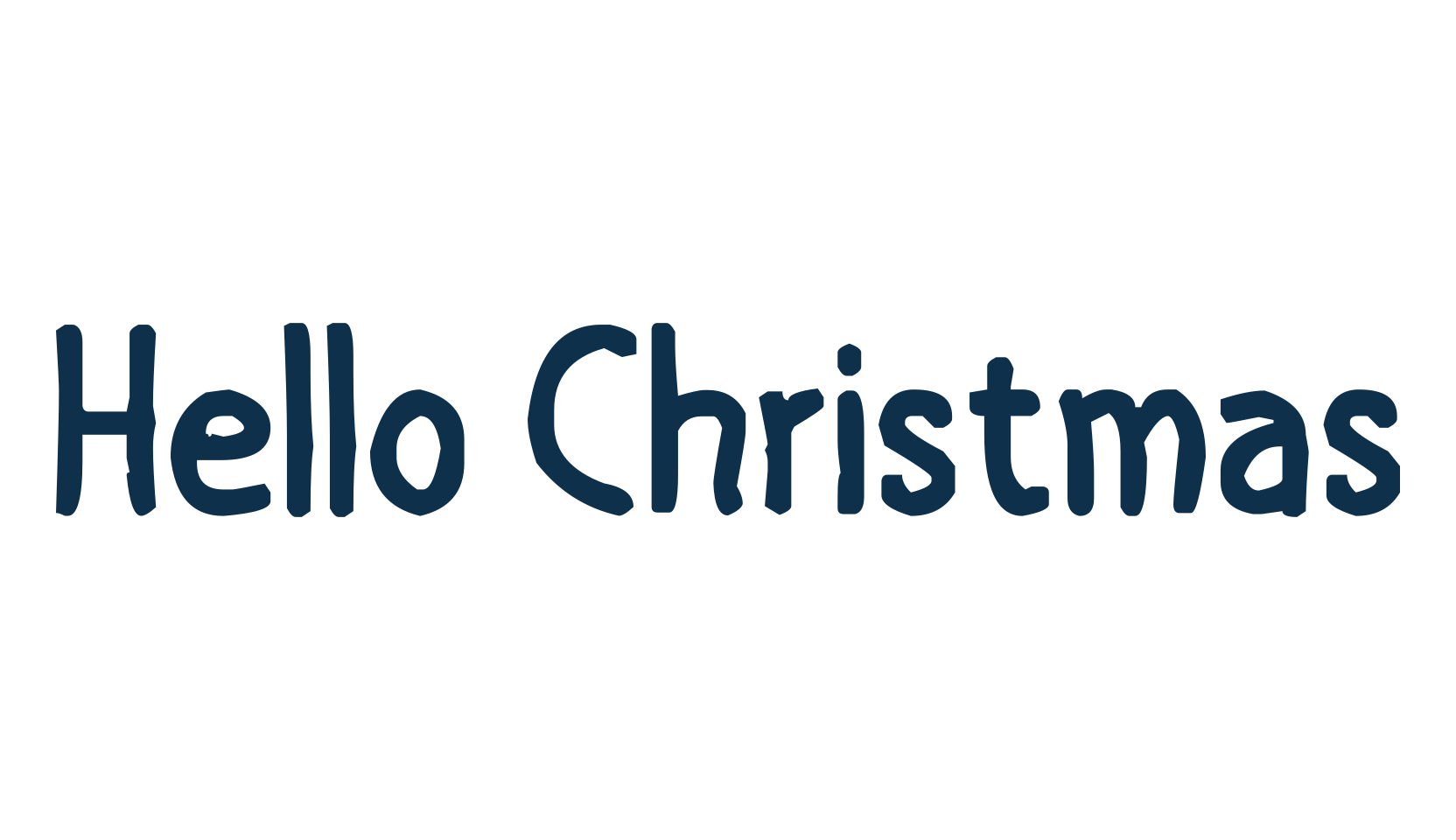 Hello Christmas, script handwritten fancy decorative calligraphy font preview