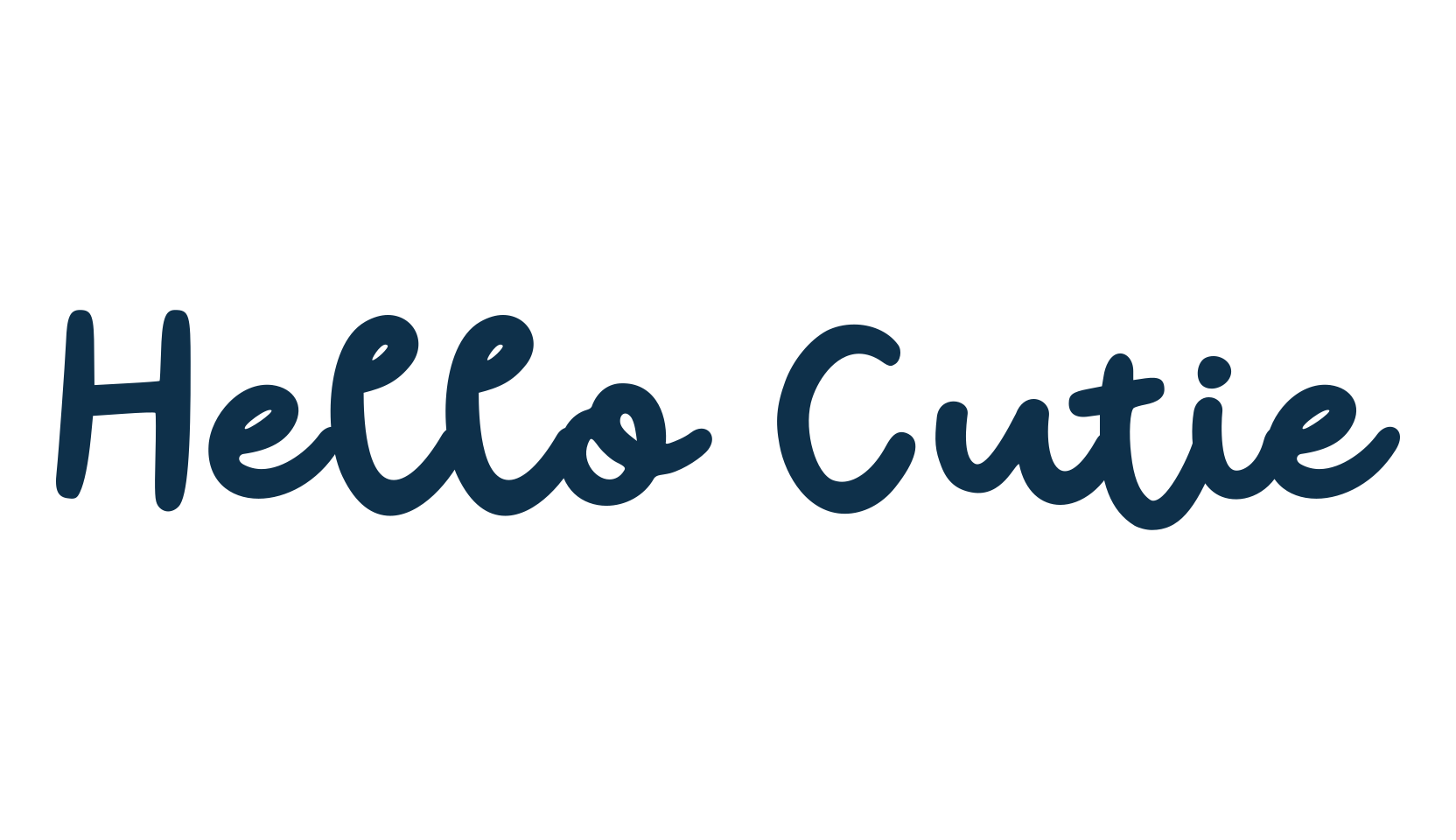 Hello Cutie, script handwritten fancy decorative calligraphy font preview