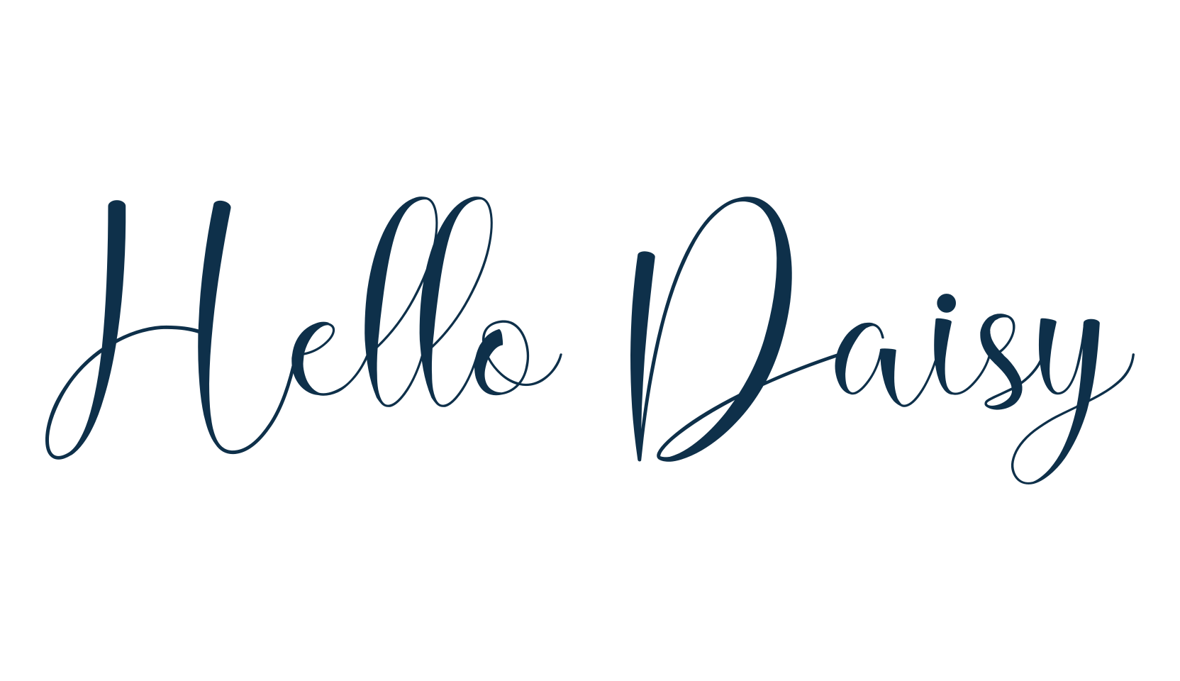 Hello Daisy, script calligraphy fancy decorative font preview