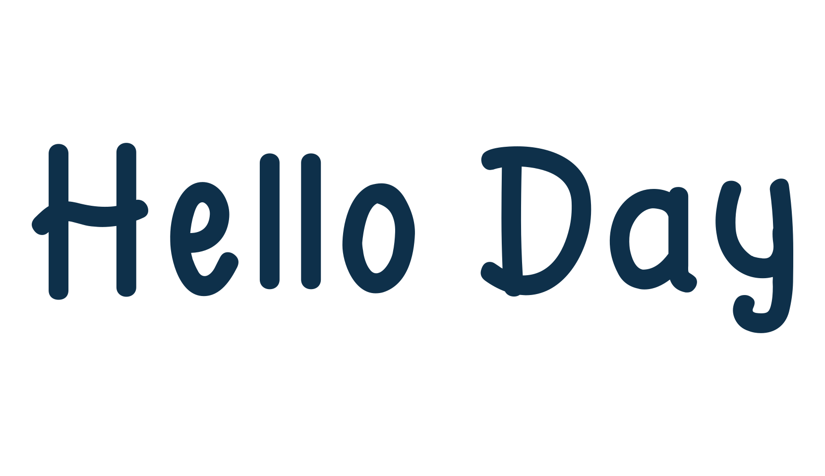 Hello Day, cartoon font preview