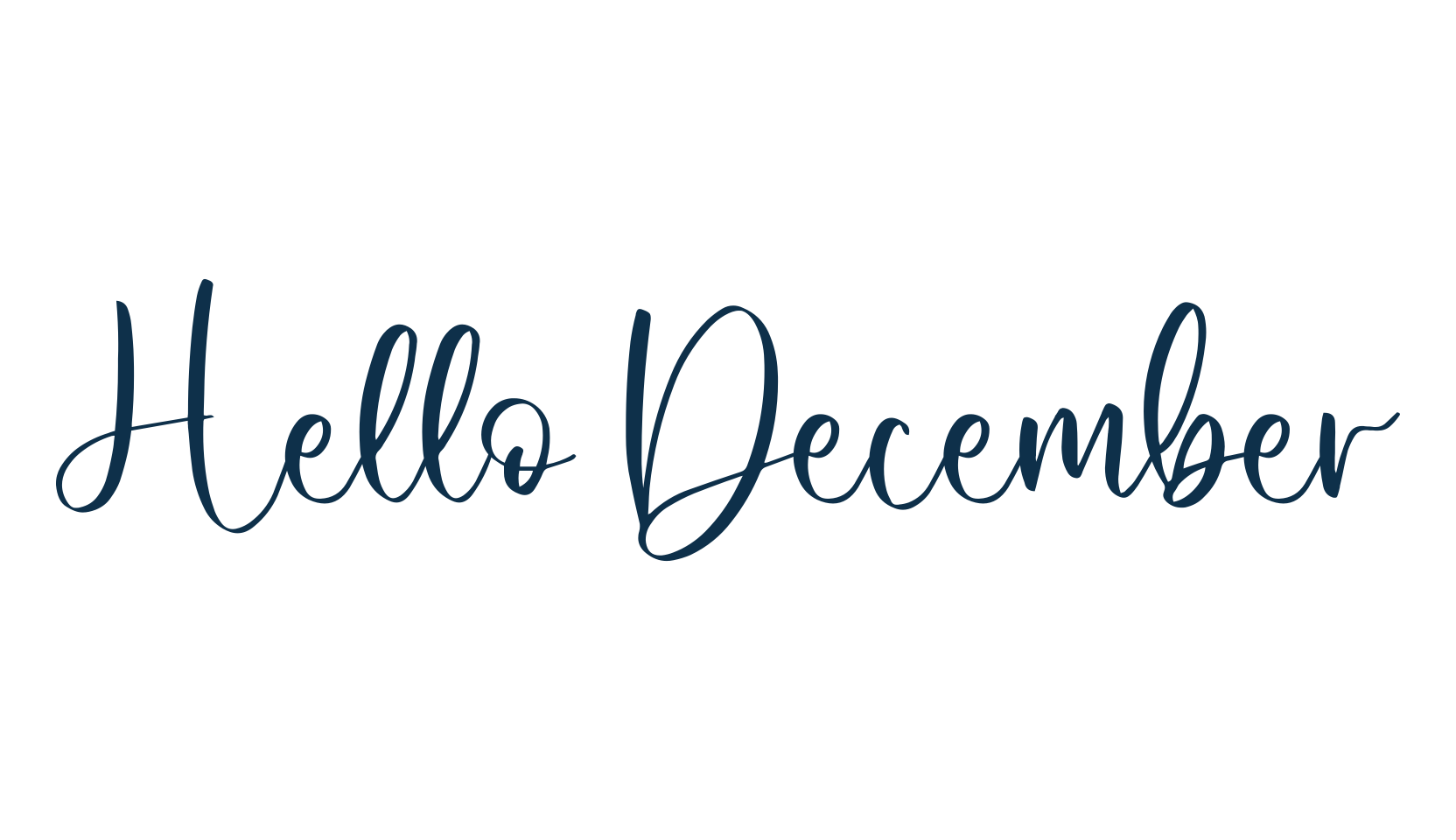 Hello December, script handwritten fancy decorative calligraphy font preview
