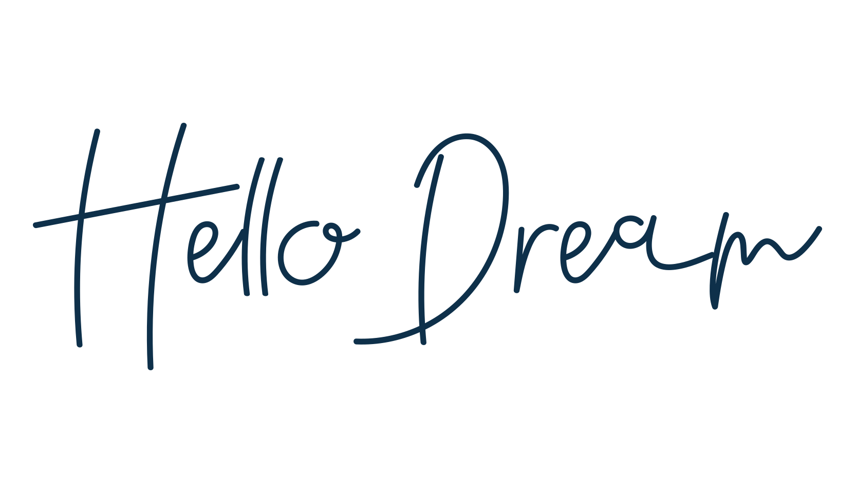 Hello Dream, handwriting font preview