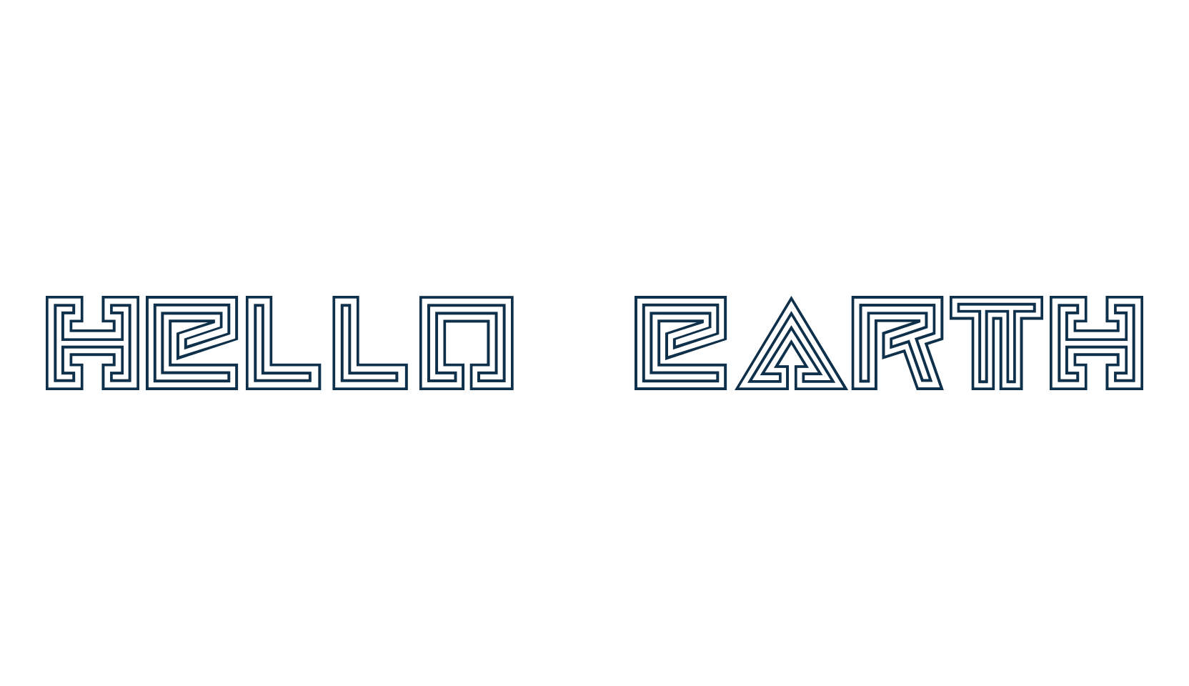 Hello Earth, techno sci-fi font preview