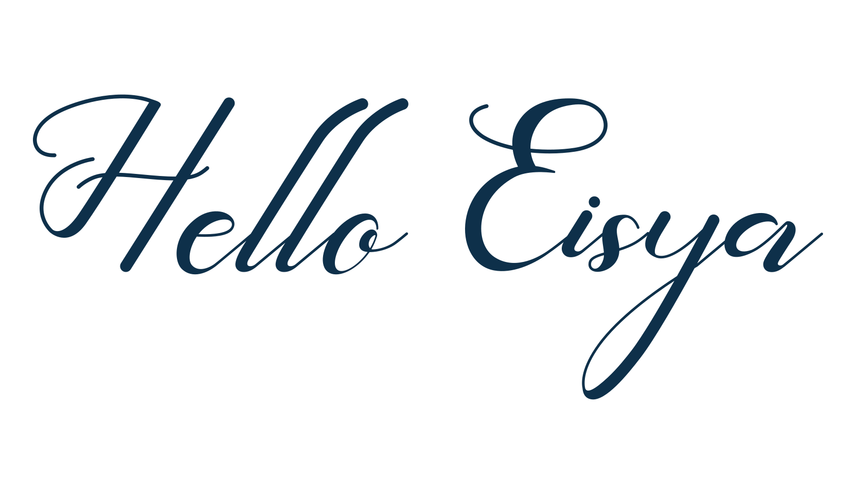 Hello Eisya, calligraphy font preview