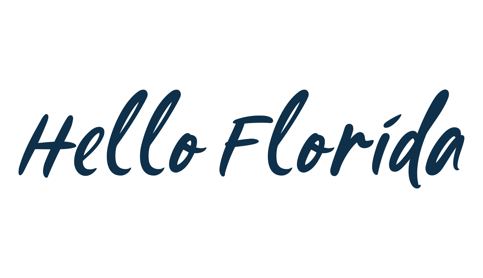 Hello Florida, handwriting font preview