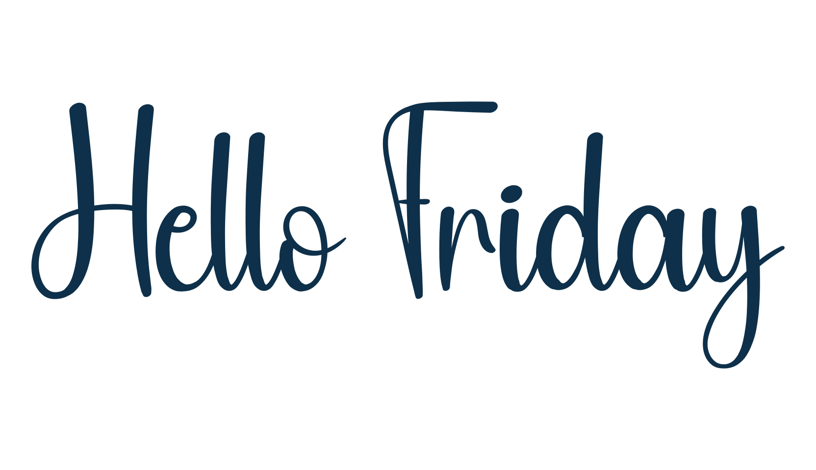 Hello Friday, script handwritten fancy decorative calligraphy font preview