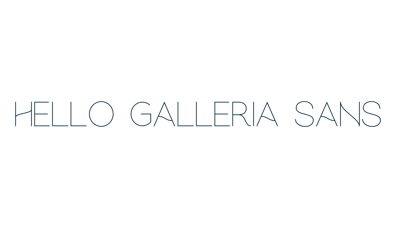 Hello Galleria Sans, fancy retro decorative font preview